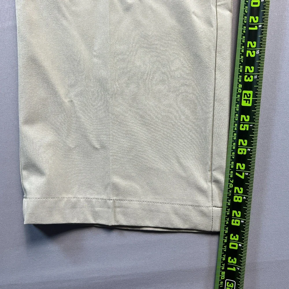 Adidas Pants Mens 38X30 Beige Stretch Mid Rise Straight Leg Golf Performance